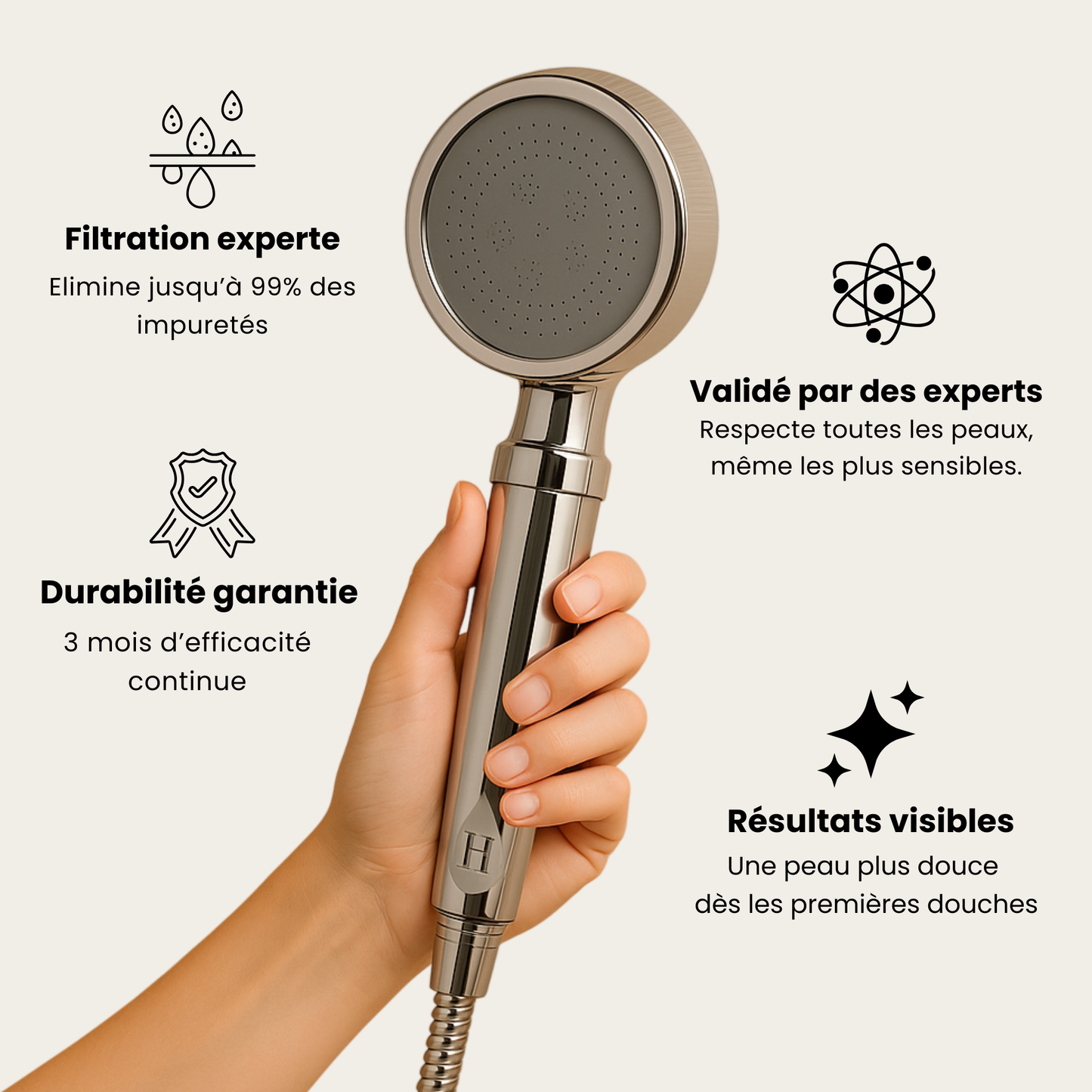 Pommeau de Douche Filtrant