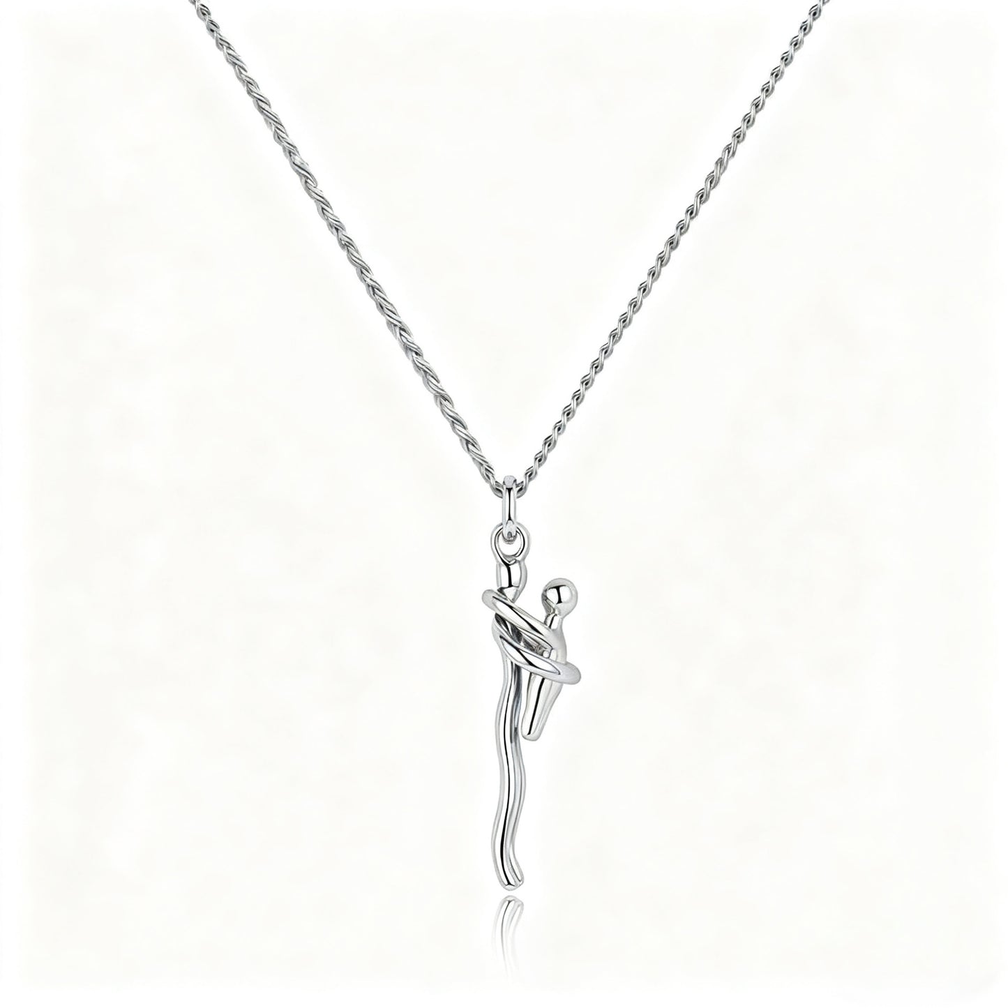 Couple Hug Pendant Necklace