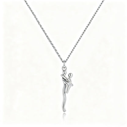 Couple Hug Pendant Necklace