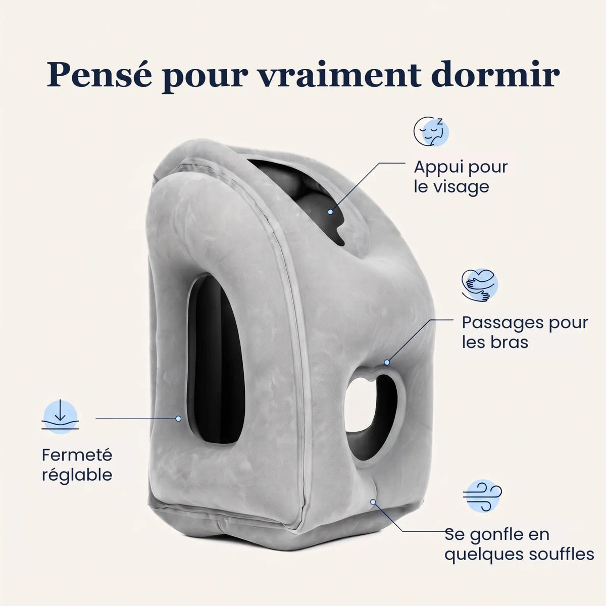 Kalys – Oreiller de voyage gonflable